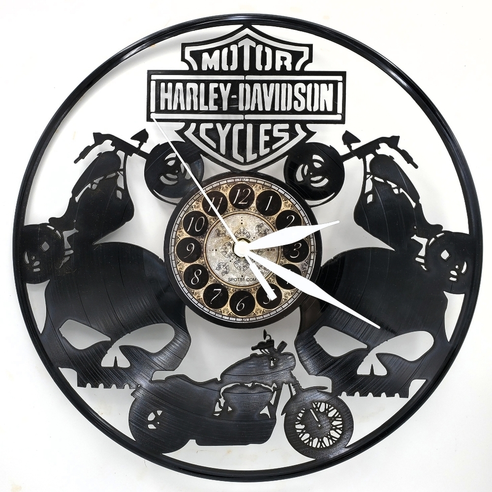 HARLEY DAVISON vinyl record clock